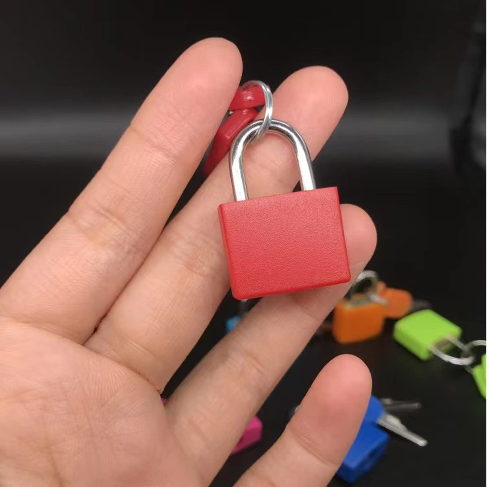 3Pcs Small Locks with Keys - Multicolor Mini Luggage Padlocks for Suitcase, Bag, Box, Diary, Storage Cabinet | Secure School, Gym & Classroom Supplies | Perfect for Travel, Lockers & Personal Belongings