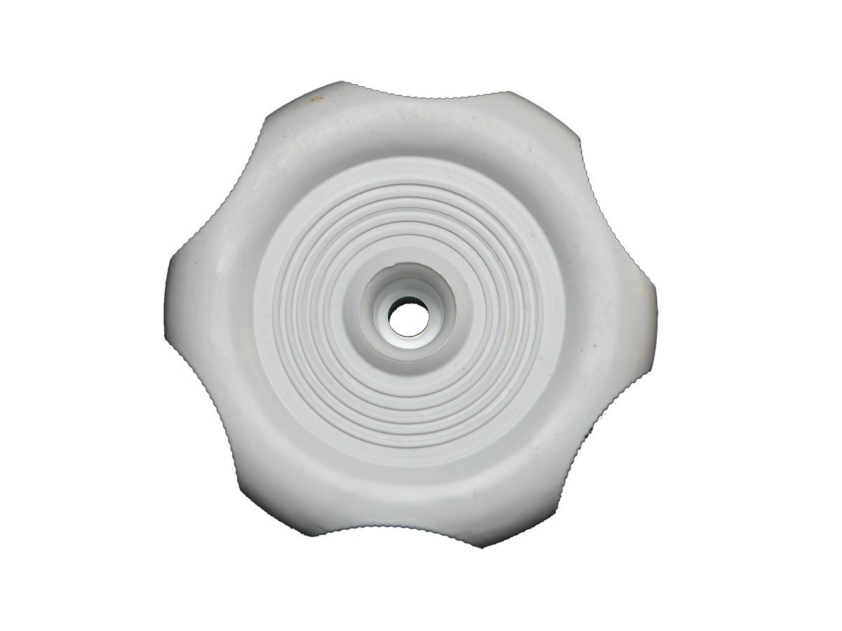 RV Designer H717 White Plastic Window Knob - 2-1/4 Inch Diameter, 1 Inch Shaft - Interior Hardware Replacement for RV, Camper & Trailer Windows - Easy DIY Installation