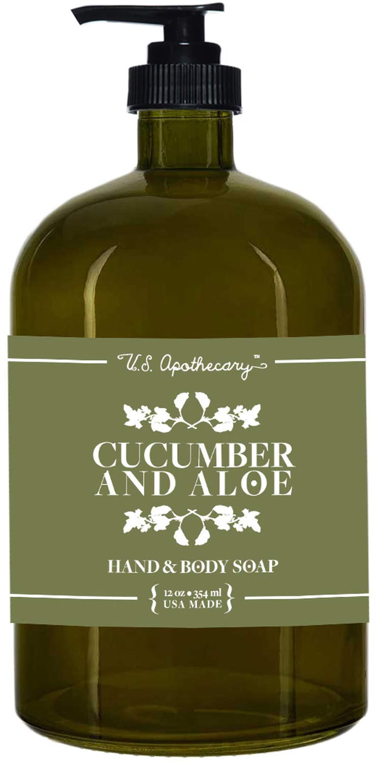 Refreshing Cucumber & Aloe Vera Hand and Body Wash - 12 oz | Hydrating & Gentle Liquid Soap for Dry Skin | Perfect for Daily Shower, Bath & Hand Washing