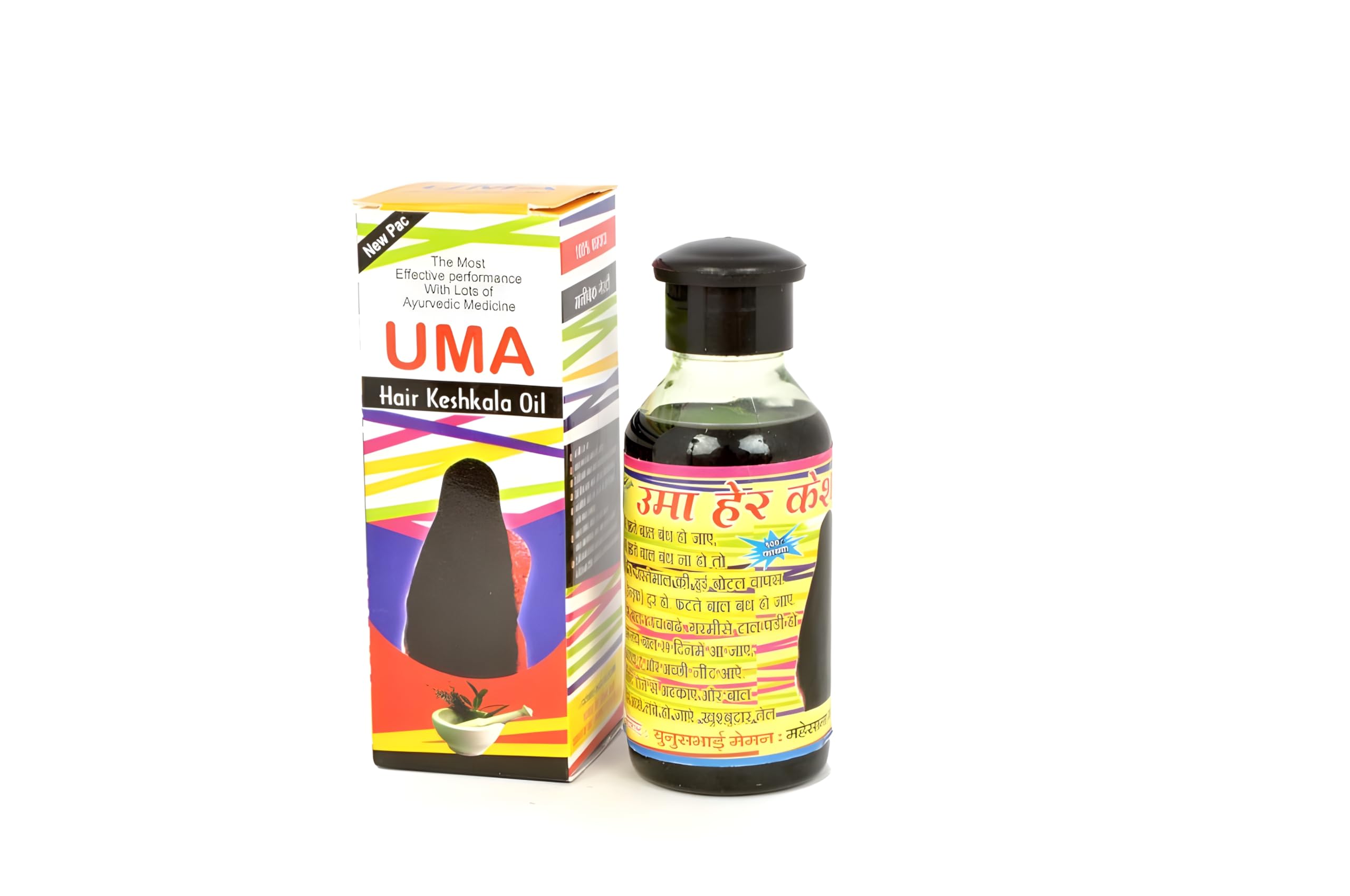 Uma Hair Keshkala Herbals Oil - Natural Hair Growth Treatment with Ayurvedic Herbs | For Thicker, Longer & Healthier Hair | Perfect for Daily Scalp Massage & Hair Care Routine
