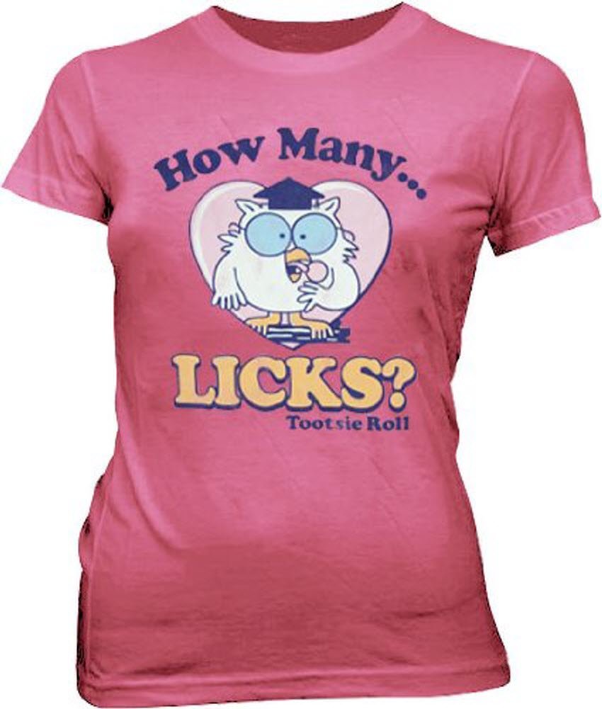 Tootsie Pop Owl Crew Hot Pink Juniors T-Shirt | Cute Graphic Tee for Women & Teens | Perfect for Casual Wear, Parties & Gifts