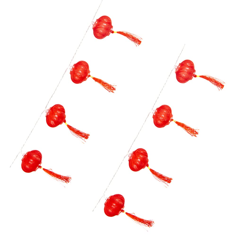 VALICLUD 6M Red LED Lantern String Lights with 40 Hanging Mini Lanterns - Battery Operated Fairy Lights for Wedding, Chinese New Year, Spring Festival & Party Decorations - Perfect for Indoor/Outdoor Garden, Patio, and Holiday Celebrations