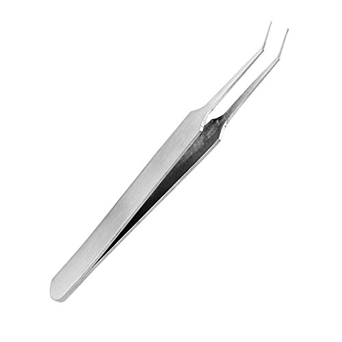 1Pcs Stainless Steel Acne Tweezers - Blackhead & Pimple Remover Tool with Bent Tip for Precise Extraction | Face Care & Comedone Extractor for Sensitive Skin | Perfect for Home Skincare & Professional Use