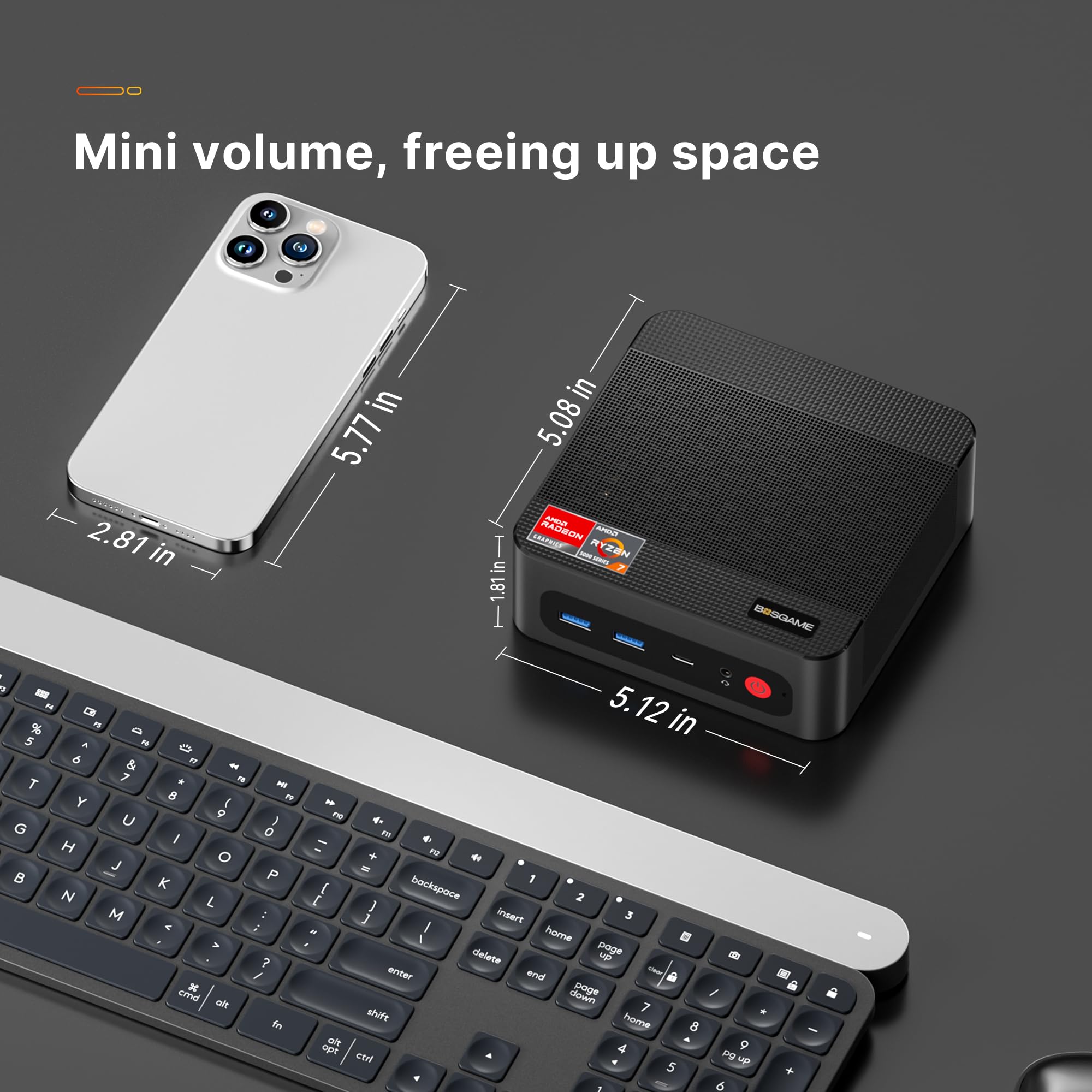 P4 Mini PC - AMD Ryzen 7 5825U Mini Gaming Computer (8C/16T, up to 4.3GHz) with 32GB RAM, 1TB M.2 NVMe SSD | Triple Display Mini Desktop PC with Dual 2.5G LAN Ports, WiFi 6E & BT 5.2 | Perfect for Gaming, Office Work & Home Entertainment