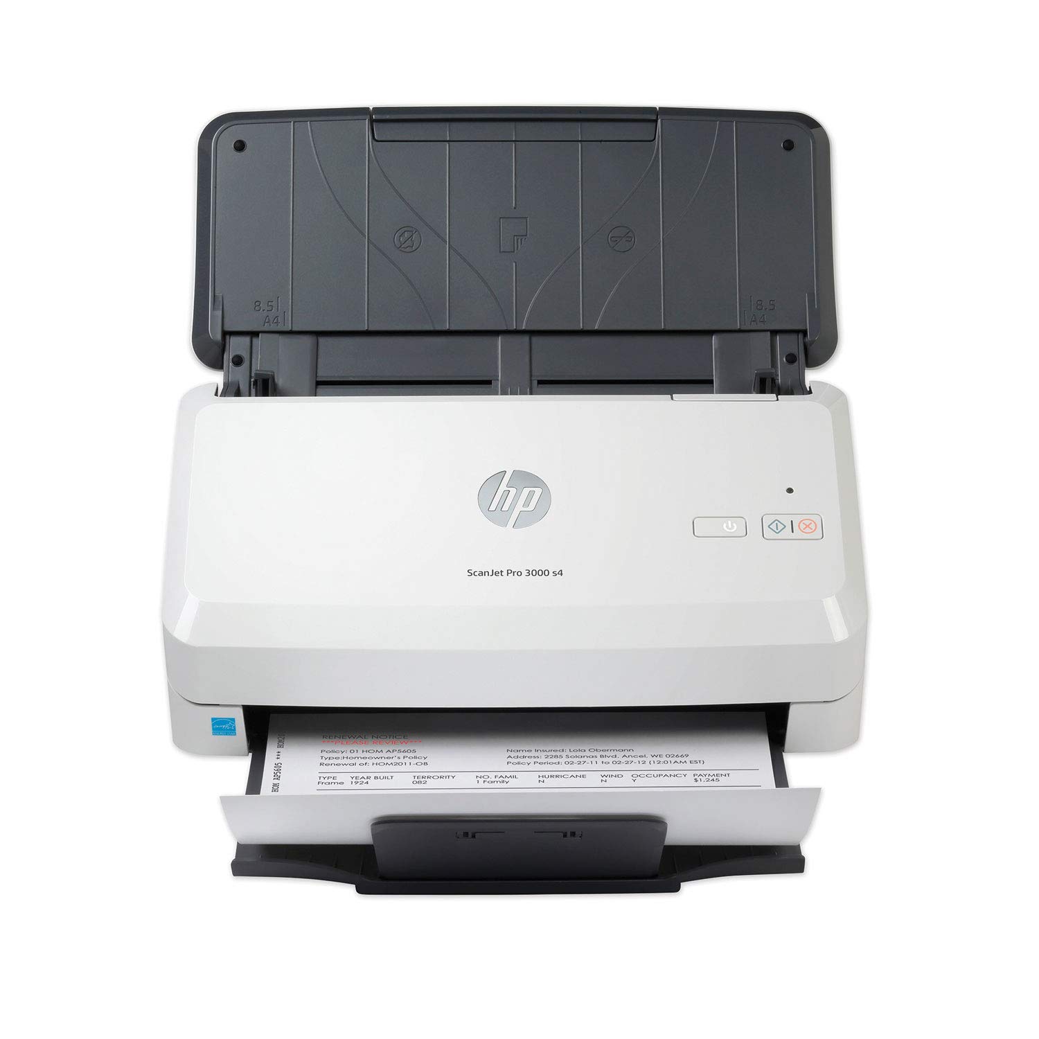 HP ScanJet Pro 3000 s4 (6FW07A) 40ppm High-Speed USB 3.0 Color Duplex Document Scanner with 50-Page ADF - Scan Documents, Photos, Receipts & Business Cards - Perfect for Office, Home & Small Business Use with Included TWAIN/ISIS Drivers