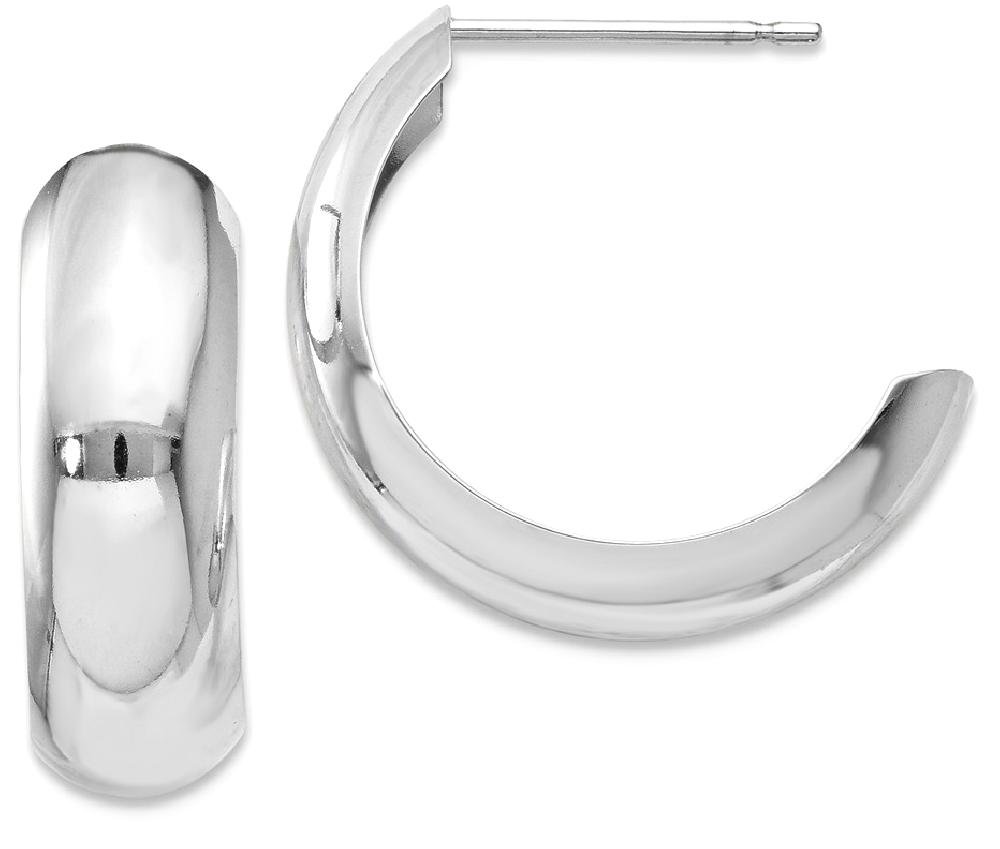 14K Solid White Gold Hoop Earrings for Women - Classic Circle Earrings for Everyday Wear, Gift Giving & Special Occasions