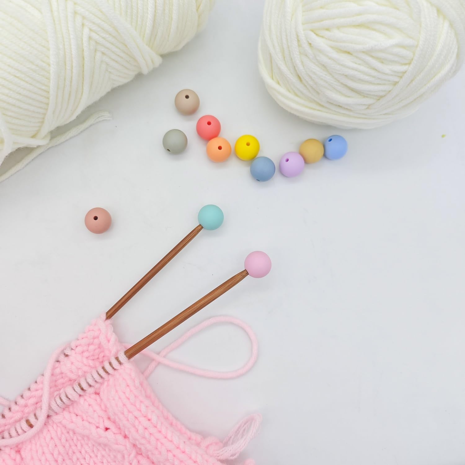 12 Pcs Macaron Color Silicone Knitting Needle Stoppers - Point Protectors & End Caps for Knitting Needles | Secure Needle Tips | Perfect for Knitting, Crochet & Yarn Projects