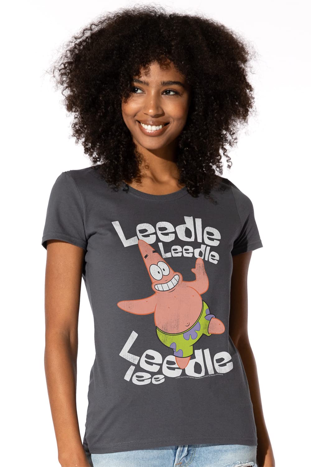 Popfunk Classic Spongebob Singing Patrick Women's T-Shirt | Cartoon Graphic Tee | Funny Pop Culture Gift for Fans | Perfect for Cosplay, Birthday Parties & Casual Wear