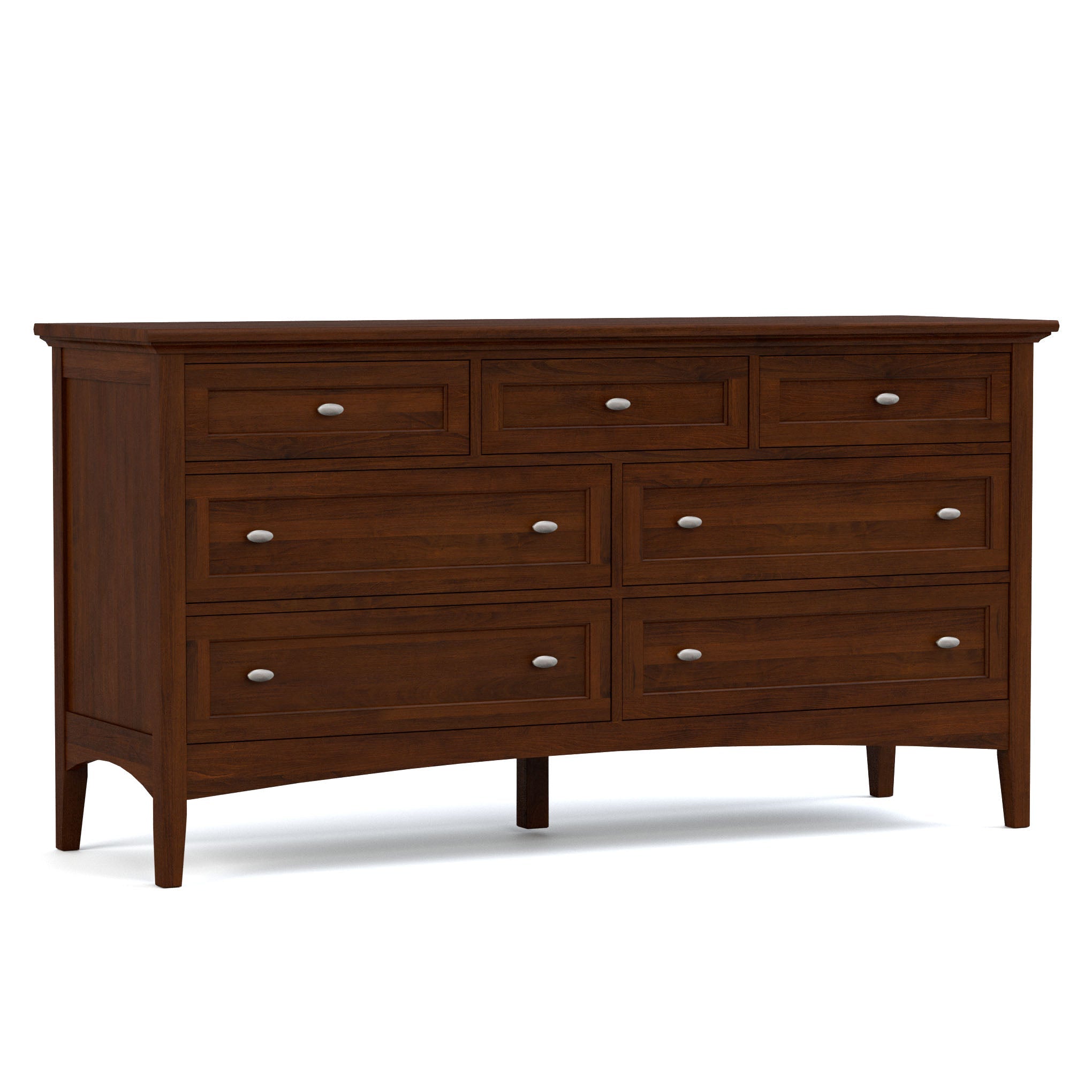 Revere Seven Drawer Dresser - Solid Wood Bedroom Chest of Drawers for Storage & Organization | Perfect for Master Bedroom, Guest Room & Dorm Decor
