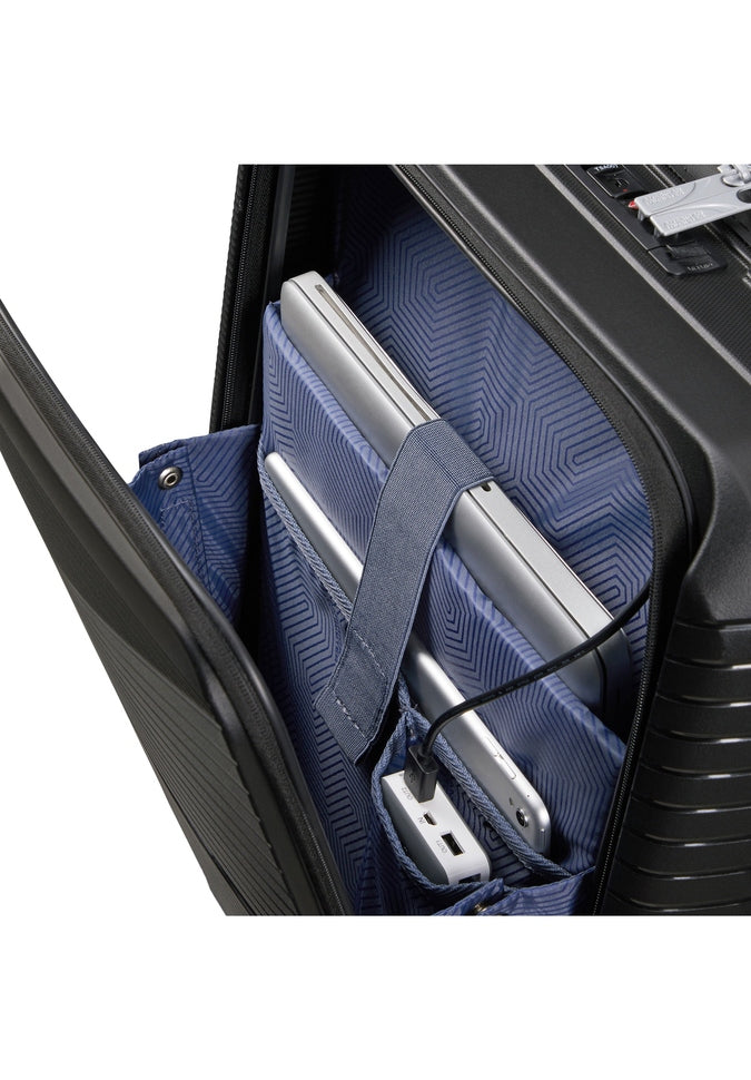 American Tourister Airconic Spinner Frontload Carry On Luggage - Lightweight Expandable Suitcase for Travel, Business & Weekend Getaways - Perfect for Airplane Cabin & Road Trips