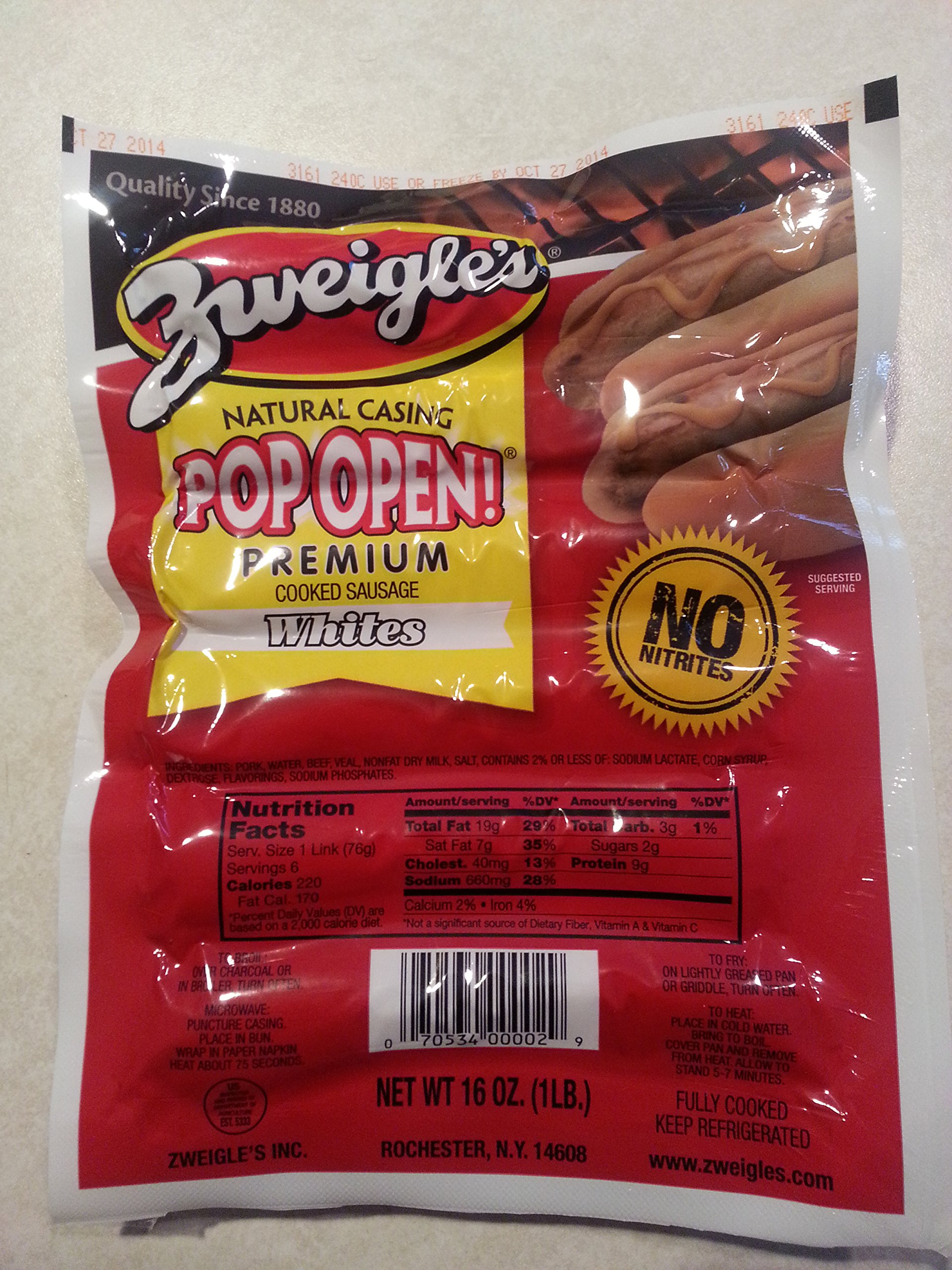 Zweigle's White Hot Hot Dogs - 24 Packs of 6 | Premium Quality Beef & Pork Franks for BBQs, Picnics, and Family Gatherings
