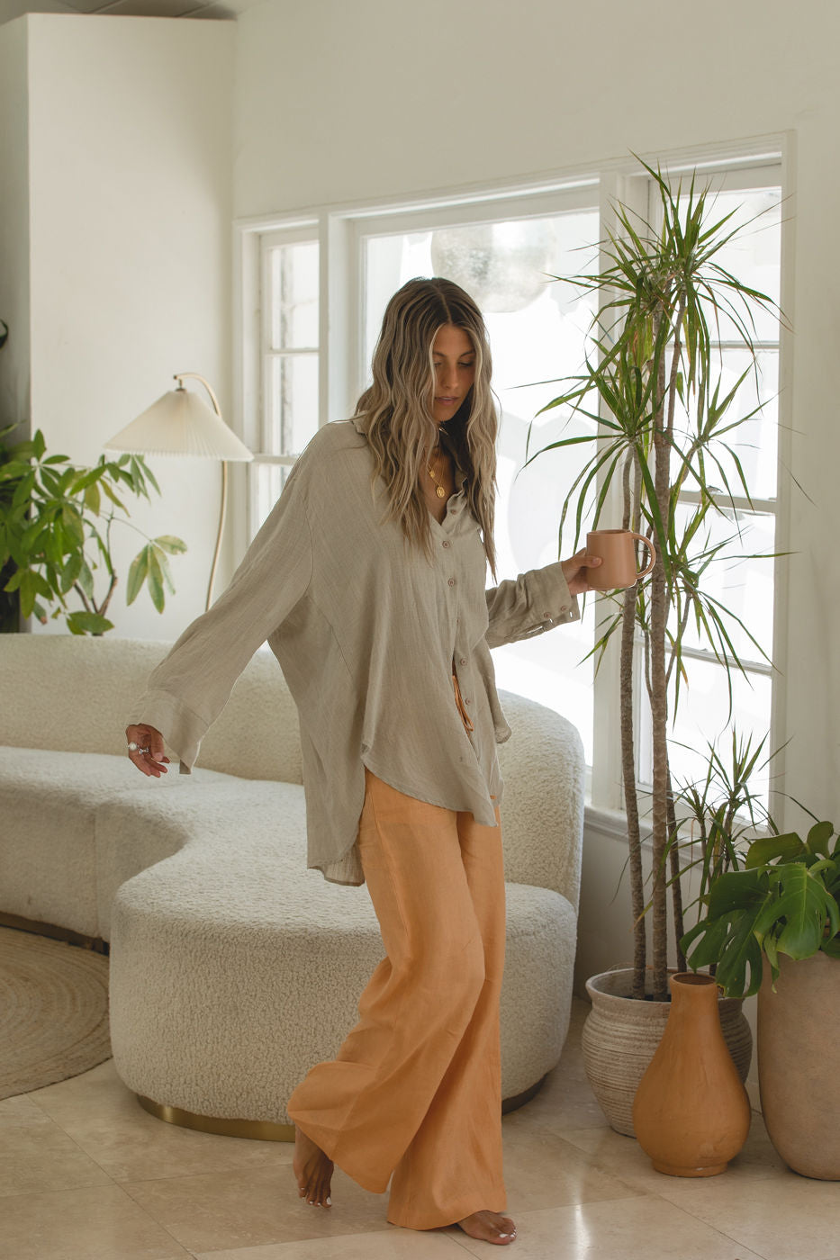 Oversized Button Down Shirt for Women - Casual Summer Poolside Cover Up - Perfect for Beach, Vacation, and Relaxing Outdoors