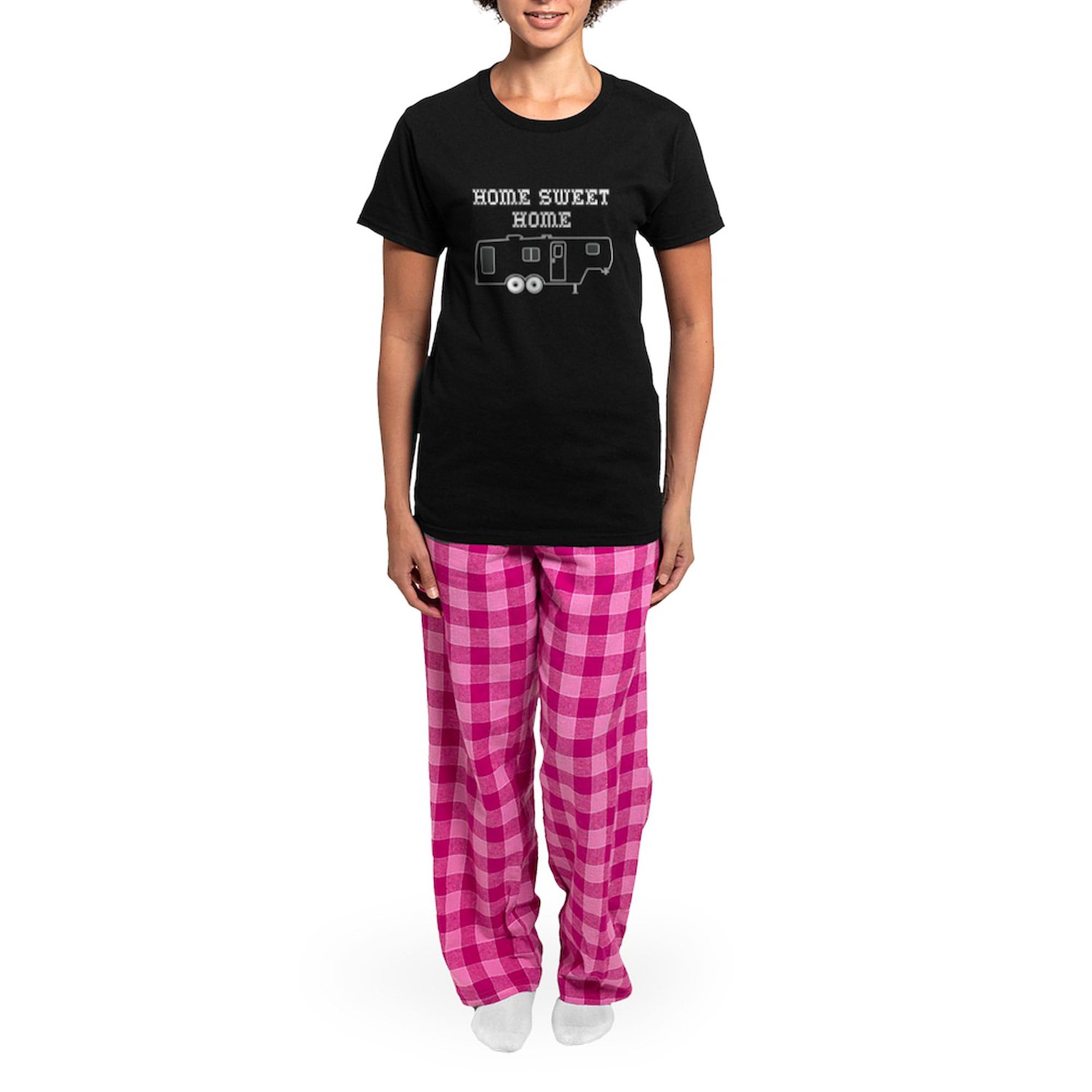 Home Sweet Home Fifth Wheel Women's Dark Pajamas - Cozy Novelty Sleepwear for RV & Camping Lovers - Perfect for Relaxing at Home or Road Trips