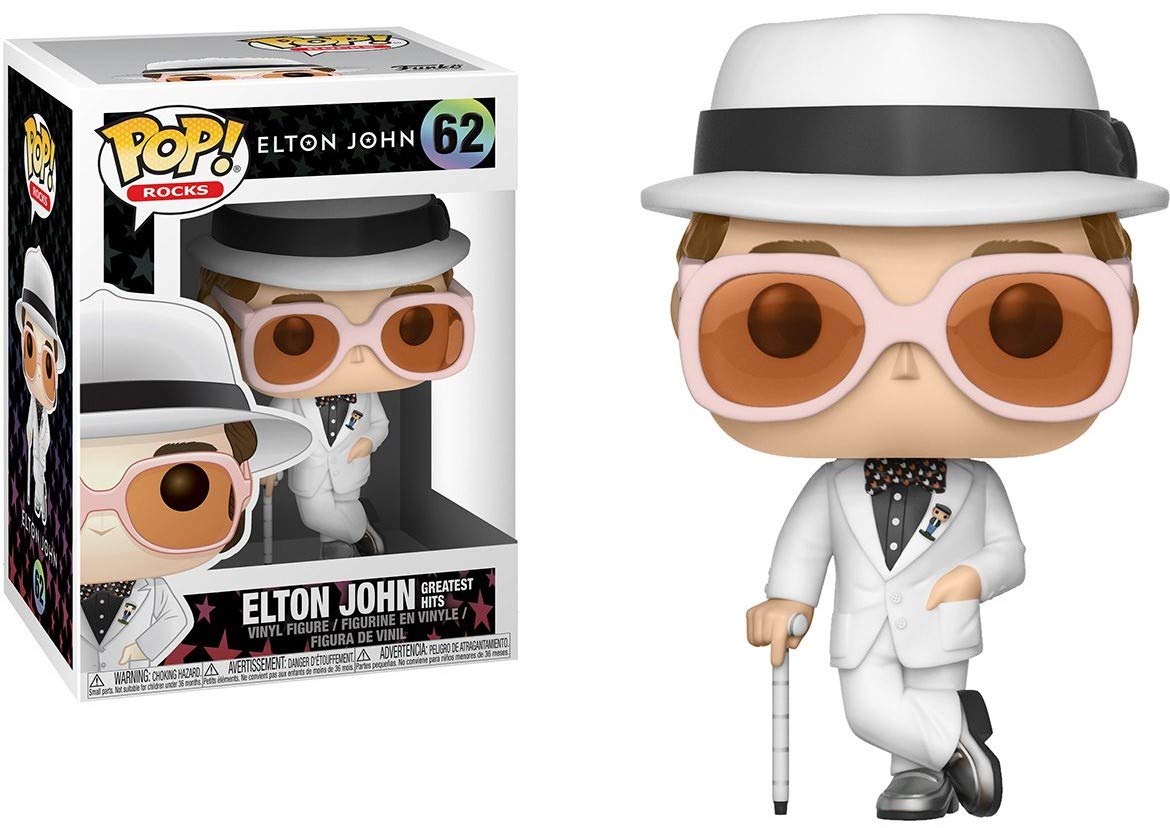 Funko Pop! Vinyl Figure - Elton John Greatest Hits Collectible with Pop Box Protector Case | Perfect for Music Fans & Pop Culture Collectors | Display on Shelves, Desks, or Gift for Special Occasions