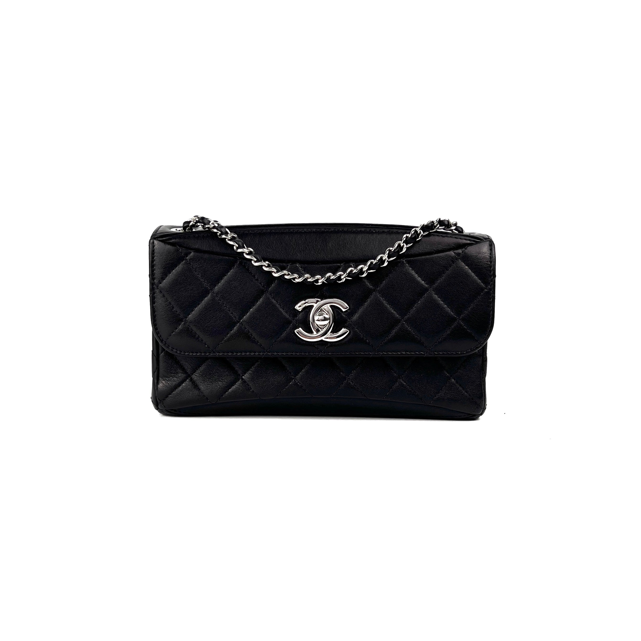Chanel Seasonal Flap Bag Black Lambskin Leather 22 Series - Luxury Designer Handbag for Women, Perfect for Parties & Evening Events