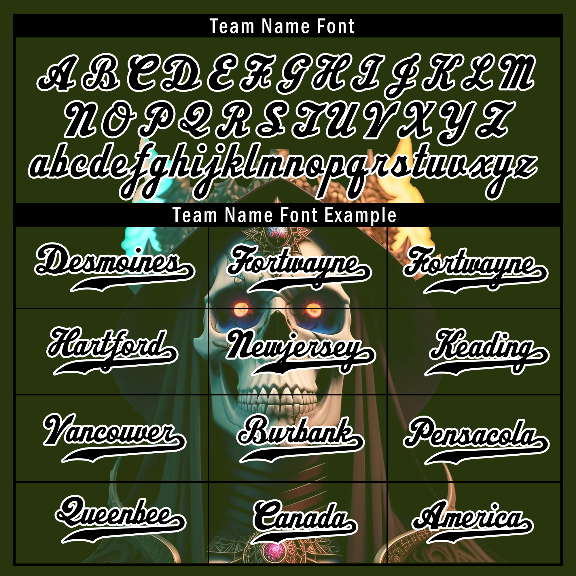 Custom Green & Black Skull Print Personalized Baseball Jersey - Authentic Sports Apparel for Men & Women - Perfect for Halloween, Cosplay, and Baseball Games (BSBJ01 D017152)