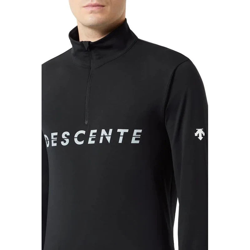 Descente Men's Archer T-Neck Shirt 2025 - Lightweight Performance Top for Running, Hiking & Outdoor Activities