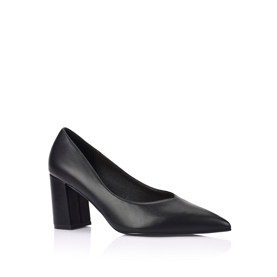 Elliot Block Heel Pumps for Women - Comfortable Black Dress Shoes for Work, Office & Special Occasions