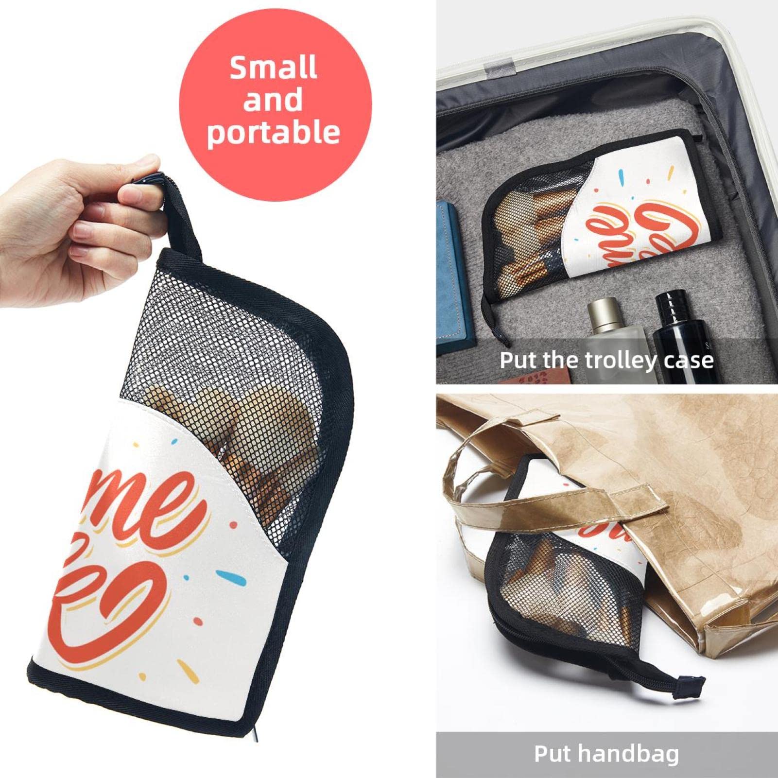 12-Piece Makeup Brush Organizer Bag with Letter Welcome Back Design - Portable Makeup Brush Holder Case for Travel & Home Storage