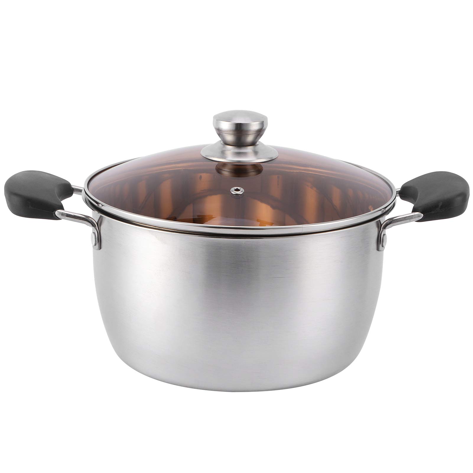 22cm Composite Steel Milk Pot - Thickened Saucepan with Handle for Cooking, Boiling & Household Use - Perfect for Soups, Sauces, Baby Food & Kitchen Essentials