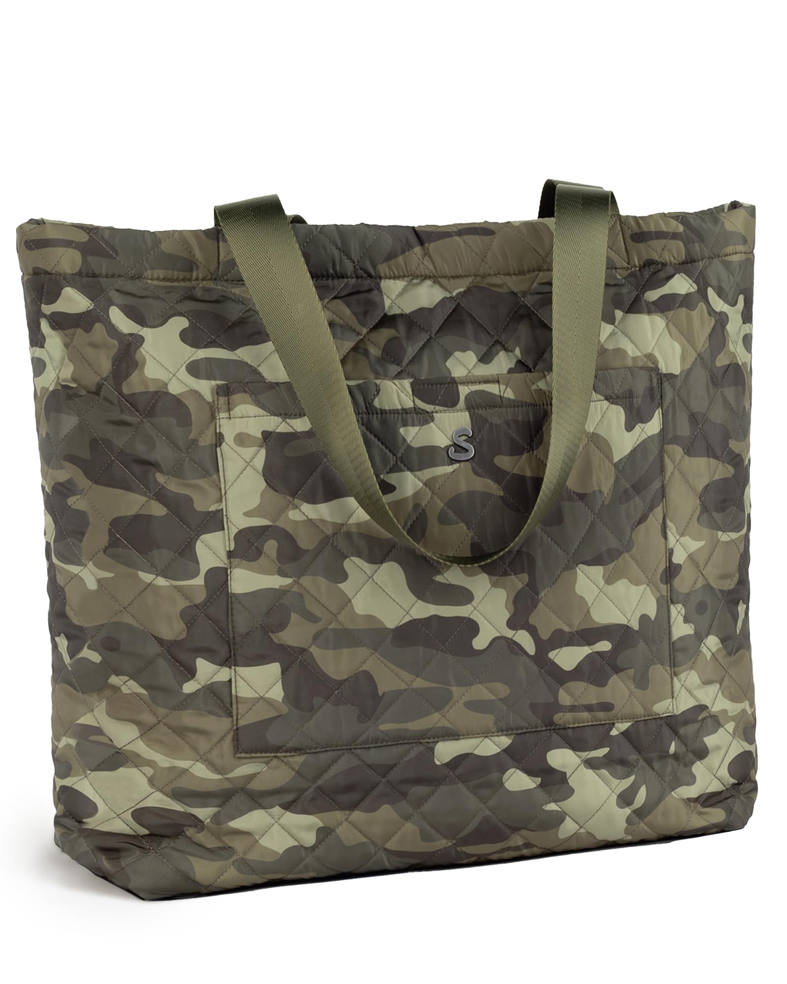 SATINSAINT Large Quilted Tote Bag for Women - Lightweight Travel Tote, Work Bag, Gym Bag & Casual Shopper - Perfect for Business Trips, Work Commute, Fitness & Daily Use