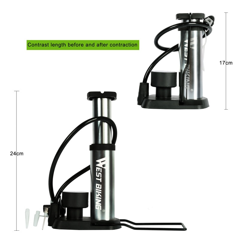 Portable Ultra Light High Pressure Bike Pump for MTB & Mountain Bikes - Compact Cycling Accessory for Road Trips, Trail Rides & Emergency Repairs