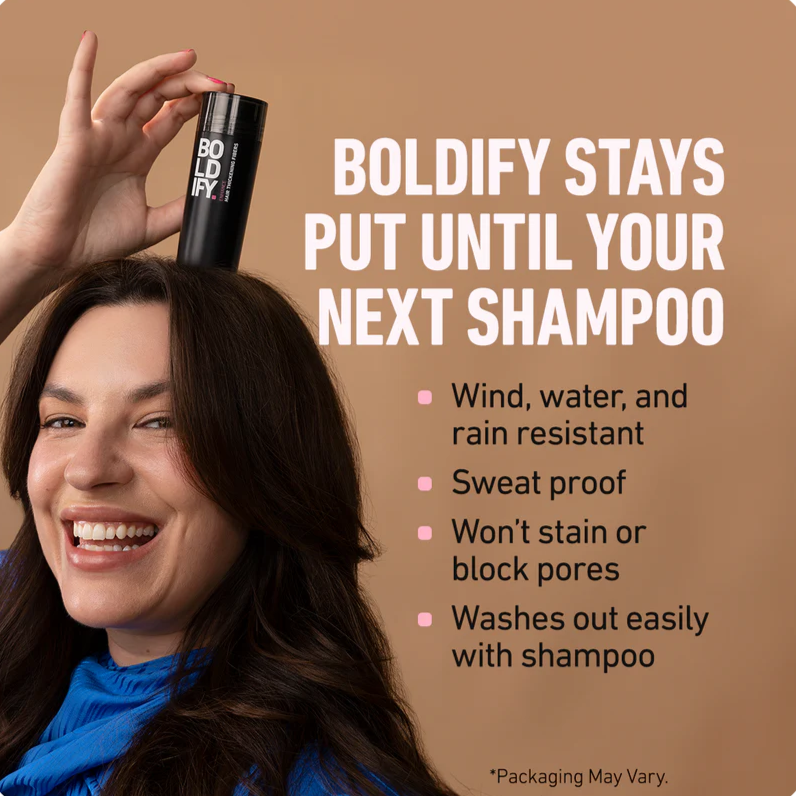 Boldify Hair Fibers for Thinning Hair - Instant Hair Thickening & Concealer for Men & Women - Natural-Looking Hair Loss Solution for Daily Use & Special Occasions