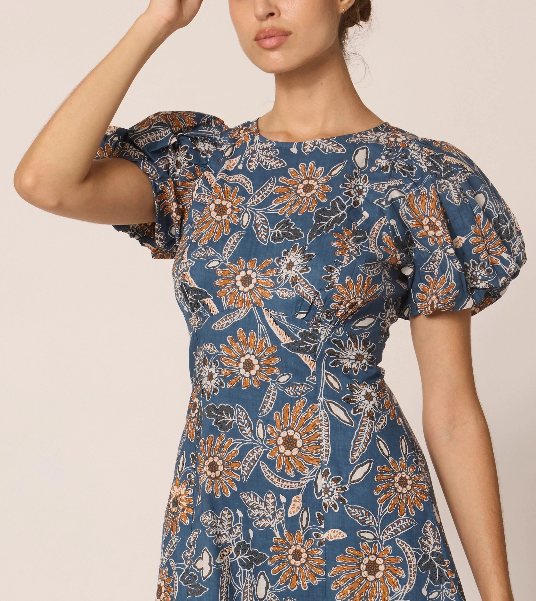 Leslie Midi Dress - Floral Print Summer Dress for Women | Magnolia Collection | Perfect for Beach Vacations, Garden Parties & Date Nights
