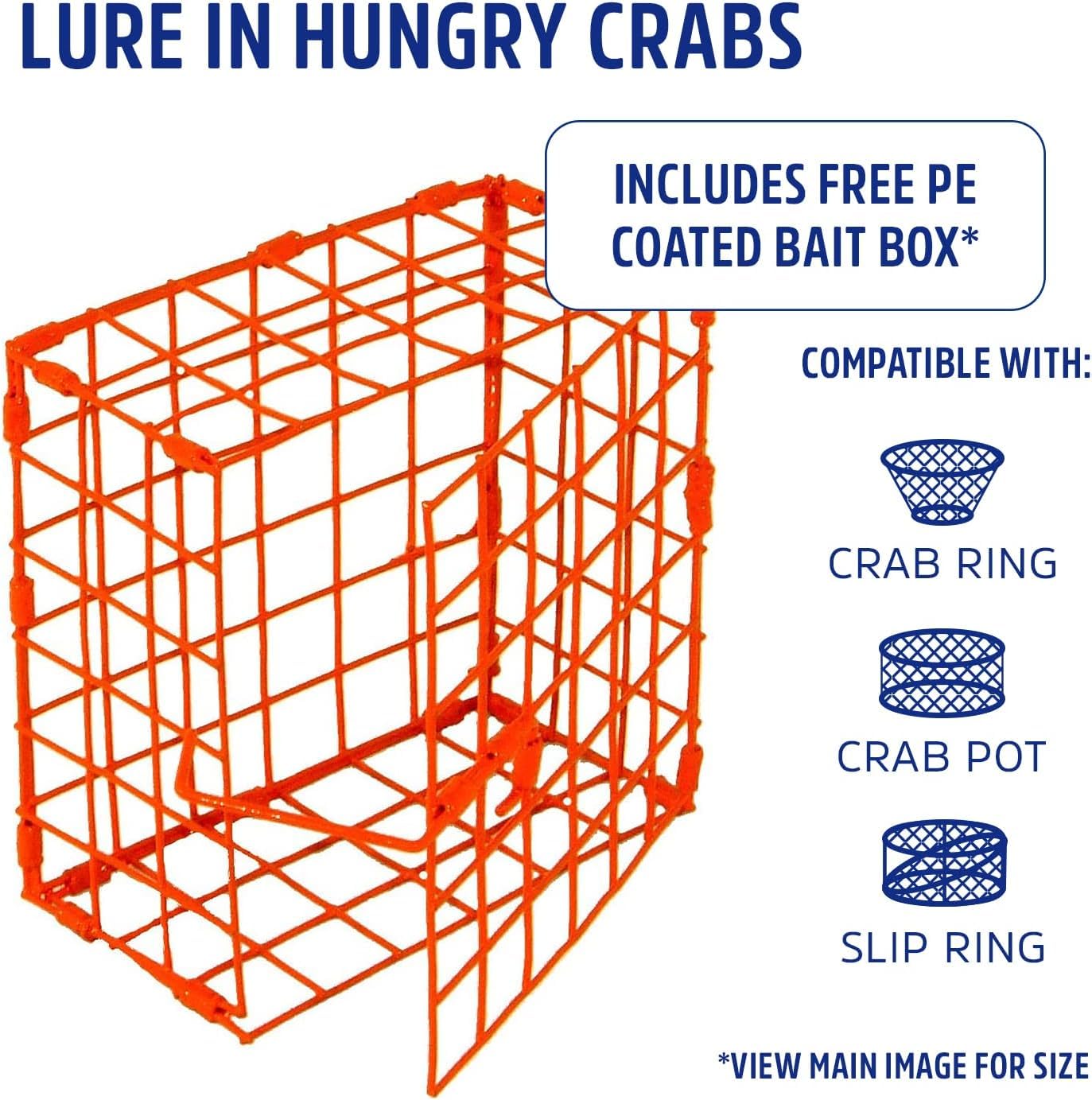 Stainless Steel Crab Trap - Protoco Tunnel Crab Pot for Saltwater & Freshwater Fishing | Durable Hand-Wrapped Crab Catching Gear for Ocean, Bay & River | Perfect for Crabbing Adventures, Seafood Lovers & Outdoor Fishing Enthusiasts