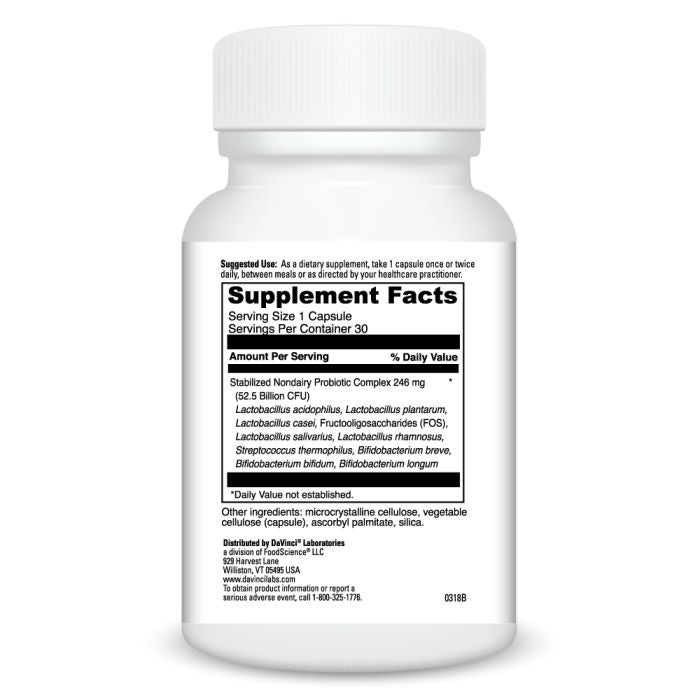 Davinci Labs Mega Probiotic™ ND 50 - 50 Billion CFU Probiotic Supplement for Gut Health & Immune Support - Supports Digestion & Gut Flora Balance - Perfect for Daily Wellness Routine & Travel