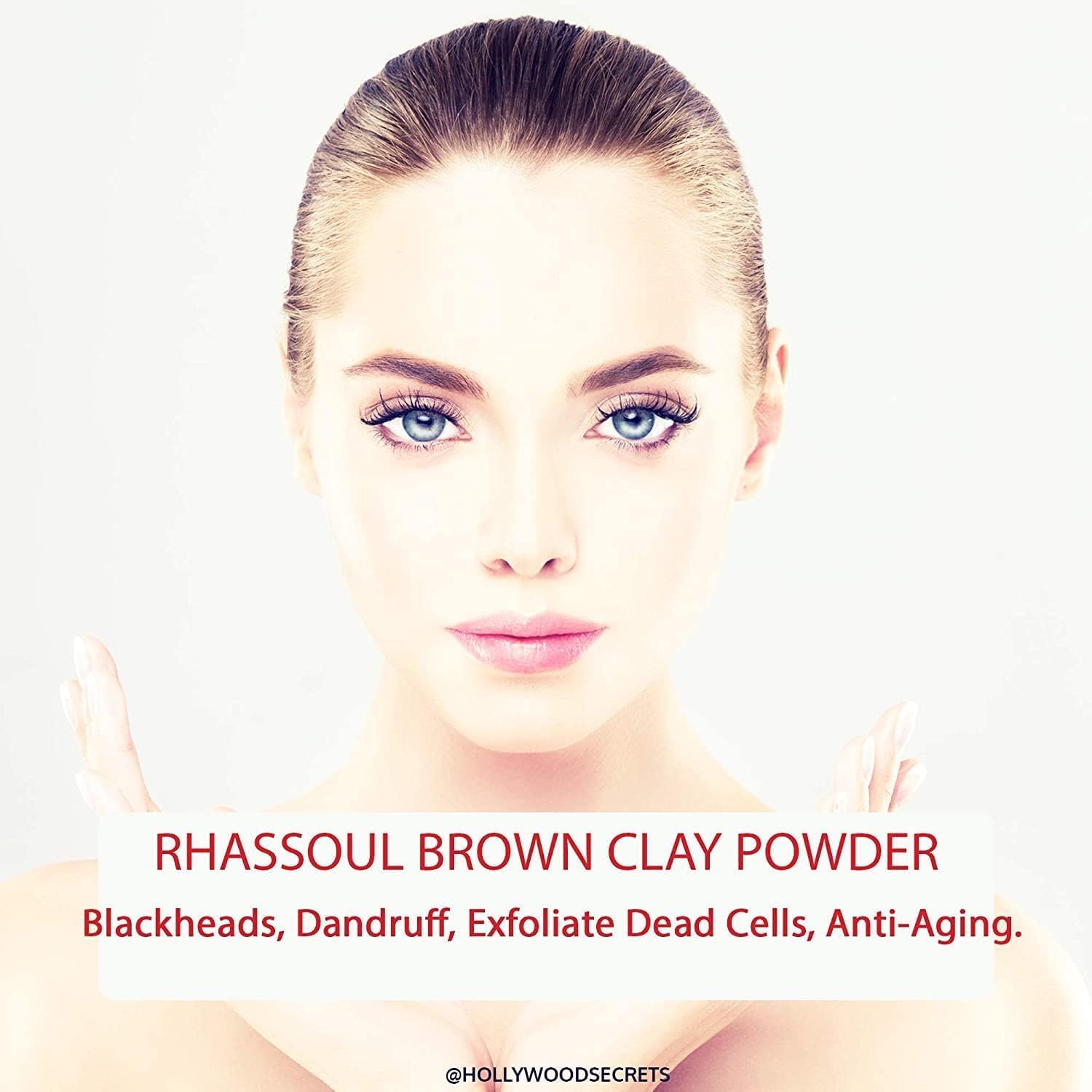 Pure Rhassoul Clay Powder for Skin & Hair - 100% Natural Moroccan Lava Clay, 100g - Deep Cleansing, Detoxifying & Exfoliating for Face, Body & Scalp Care