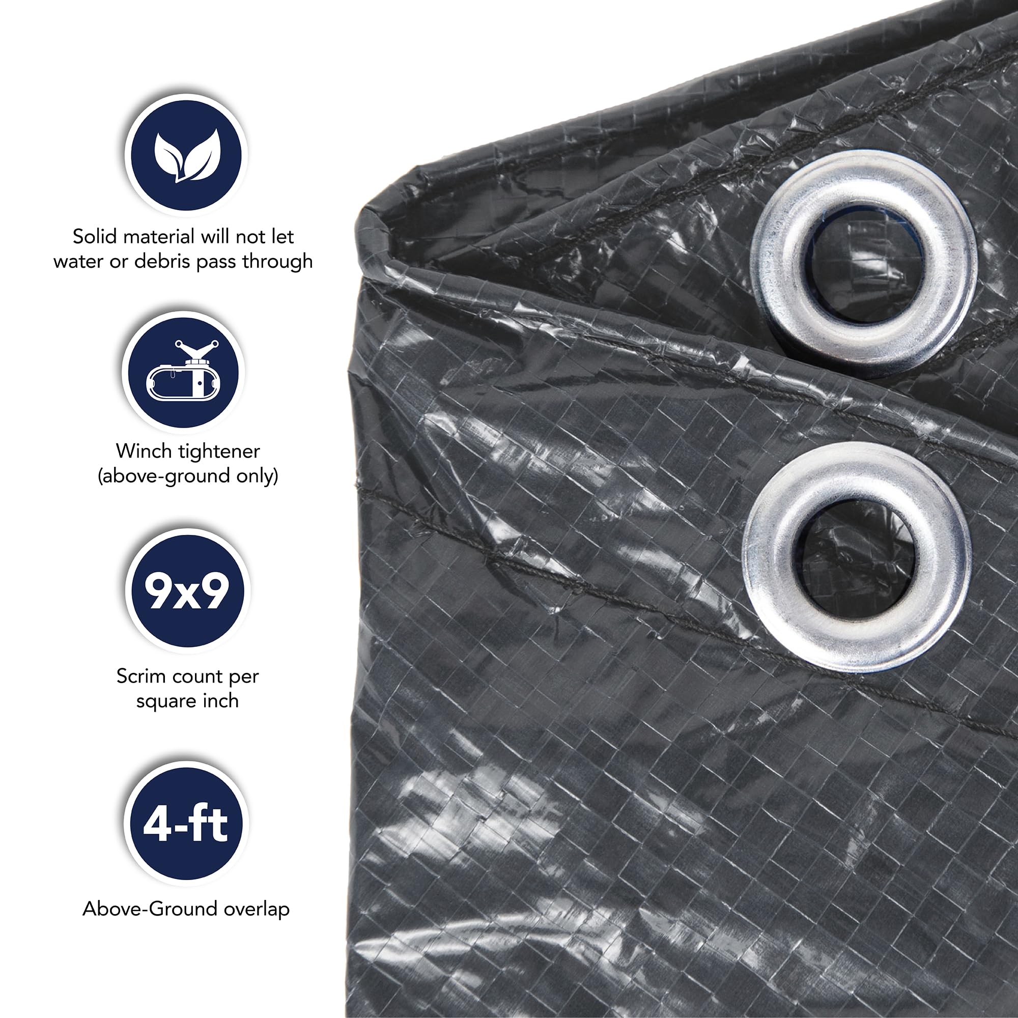 Blue Wave Arctic Armor 10-Year 33-Foot Round Above Ground Winter Pool Cover - Heavy Duty Protection for Cold Weather & Snow - Perfect for Inground Pools, Backyard Safety & Winter Pool Maintenance