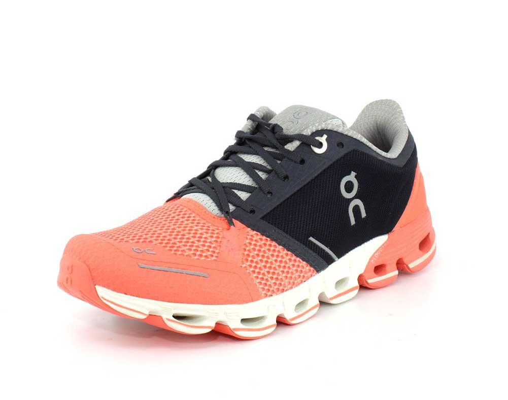 Women's On Running Cloudflyer Road Running Shoes - Salmon/Ink | Lightweight Cushioned Sneakers for Jogging, Gym Workouts & Everyday Wear