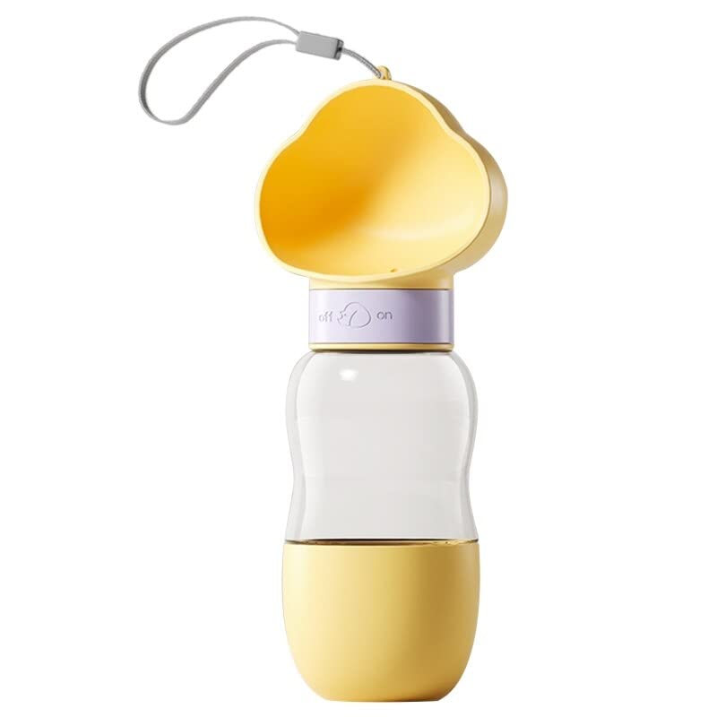 Portable Dog Water Bottle with Detachable Food Container - Travel-Friendly Pet Water & Food Dispenser for Hiking, Walking, and Outdoor Adventures