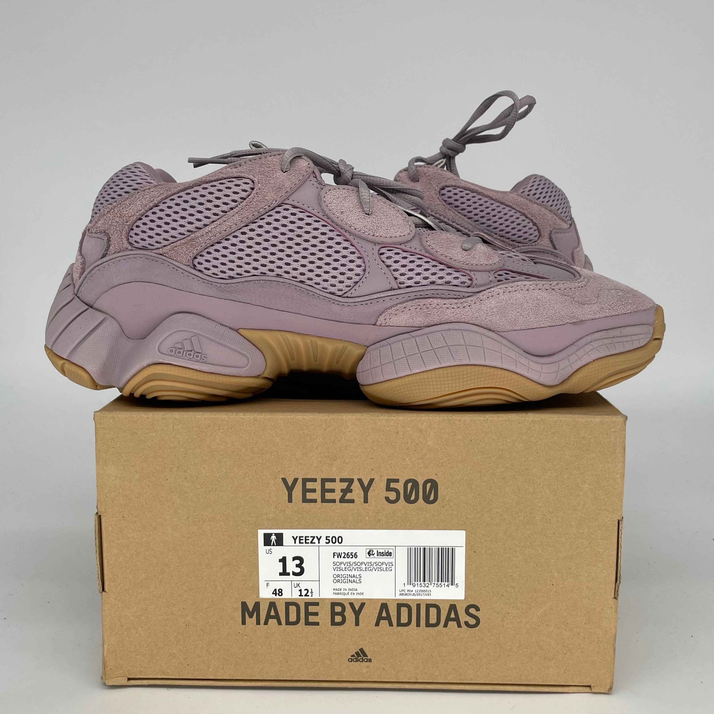 Adidas Yeezy 500 Soft Vision Sneakers - Men's Size 13 (FW2656) | Comfortable Running Shoes for Jogging, Gym Workouts & Casual Streetwear Fashion