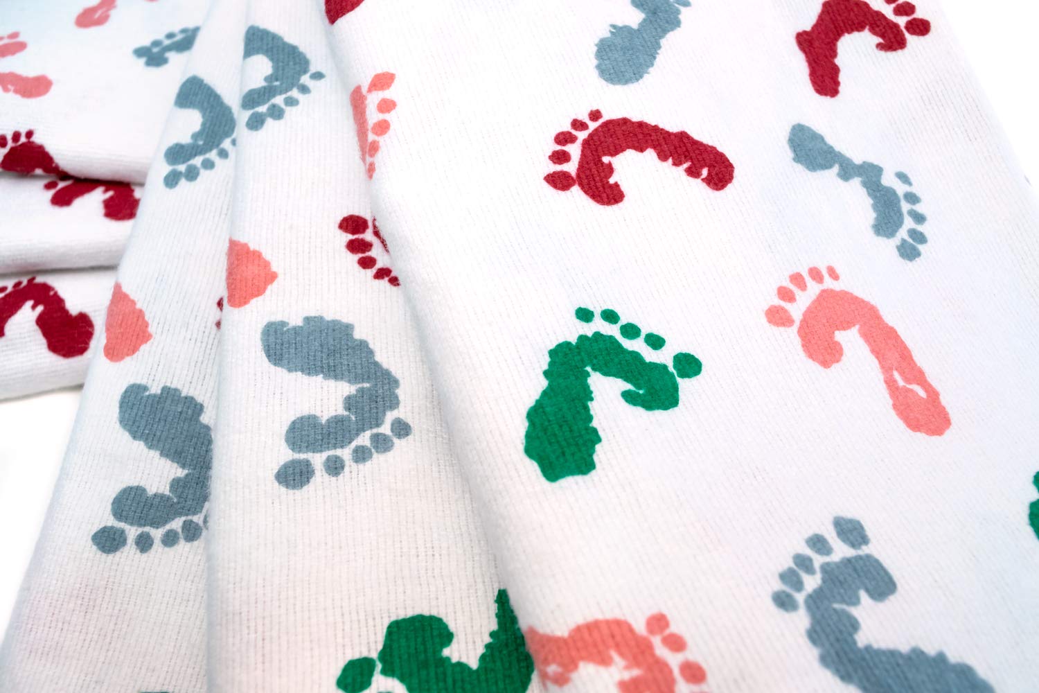 **6 Pack Premium Cotton Baby Swaddle Blankets for Newborns - Soft, Breathable & Durable Hospital-Grade Receiving Blankets for Boys & Girls - Perfect for Swaddling, Nursing & Sleep (Baby Feet, 6 Pack)**