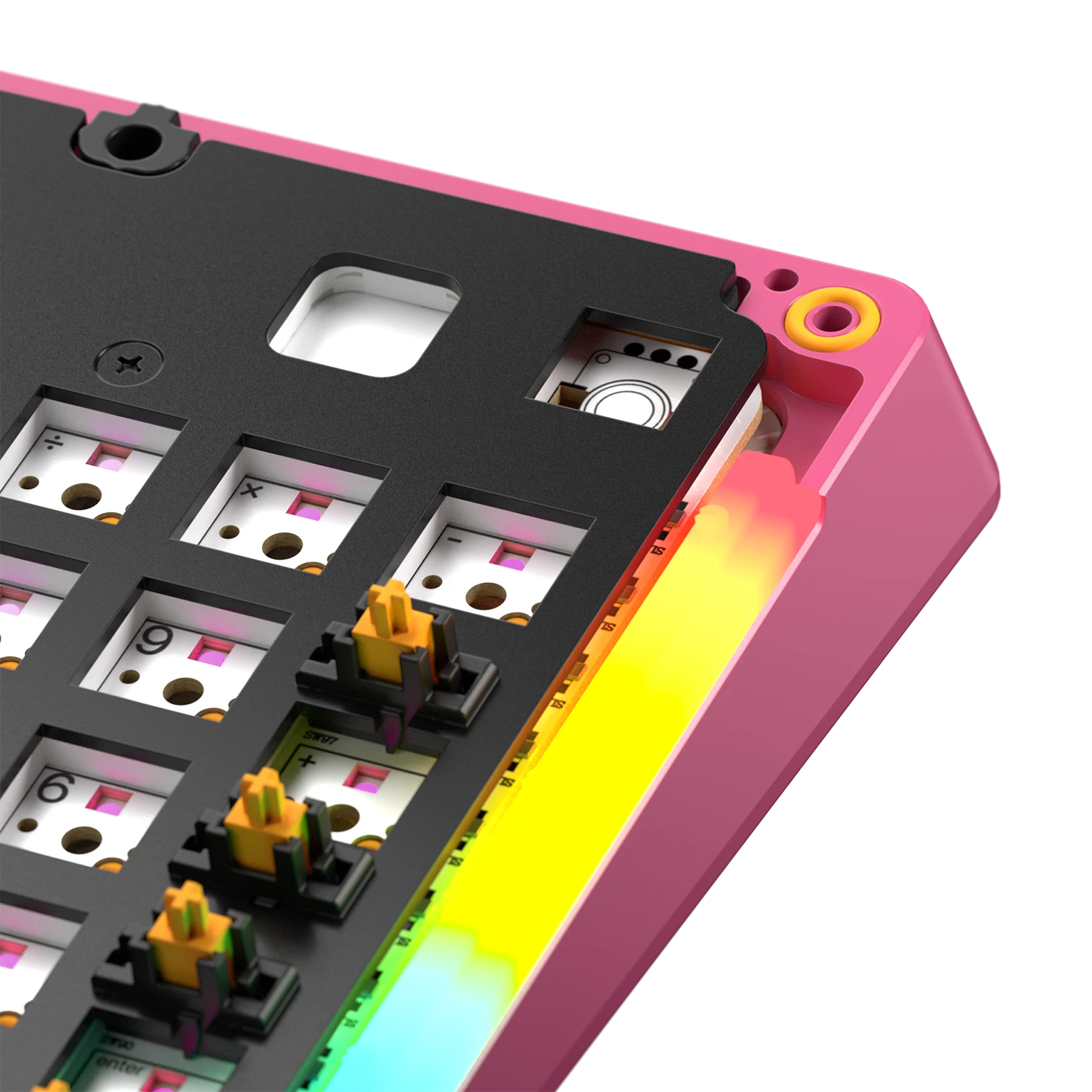 GMMK 3 Mechanical Keyboard Bottom Case - Limited Edition Metal Flamingo Pink (100% Size) for Gaming & Typing Enthusiasts | Perfect for PC Setup & Custom Keyboard Builds