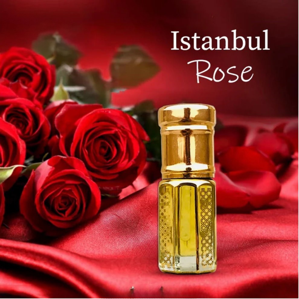 100% Pure Original Istanbul Rose Attar Oil - 12ml Natural Perfume for Women & Men - Long Lasting Floral Scent for Aromatherapy, Meditation & Gift Giving
