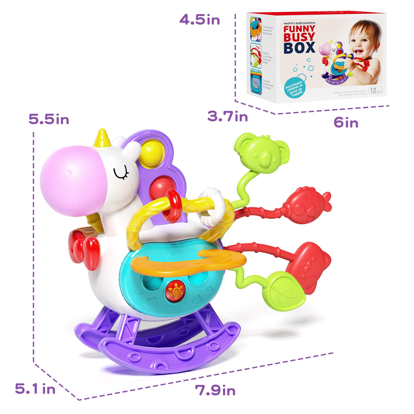 Montessori Baby Toys for 0-18 Months - Food Grade Silicone Pull String Activity & Teething Toy - Sensory Learning Toy for Toddlers 1-3 Years - Perfect Gift for Baby Shower, Infants Car Seat, High Chair & Travel - Ideal for Early Childhood Development & On-the-Go Playtime