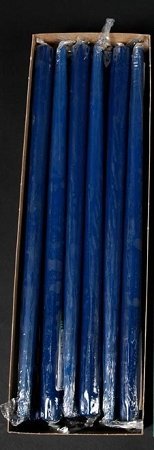 Premium Unscented Cobalt Blue Taper Candles - 15 Inch Hand-Dipped Dripless Smokeless Candles, Bulk 144 Pack - Elegant Wedding, Dinner Party & Holiday Decorations