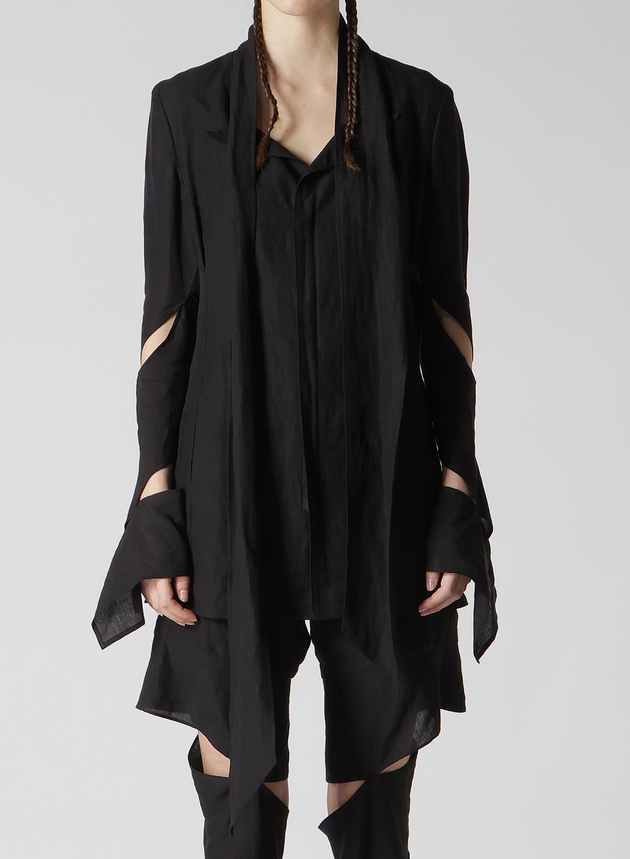 Clear Lawn Spiral Sleeve Jacket - Lightweight Women's Fashion Outerwear for Spring & Summer | Perfect for Outdoor Activities, Picnics, and Casual Wear