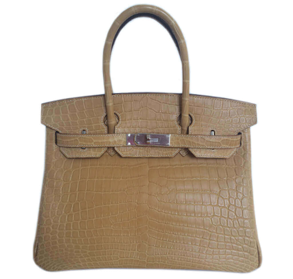 Authentic Hermès Birkin 30 Handbag in Paille Niloticus Crocodile Leather - Luxury Designer Tote for Women, Perfect for Business Meetings & Social Events
