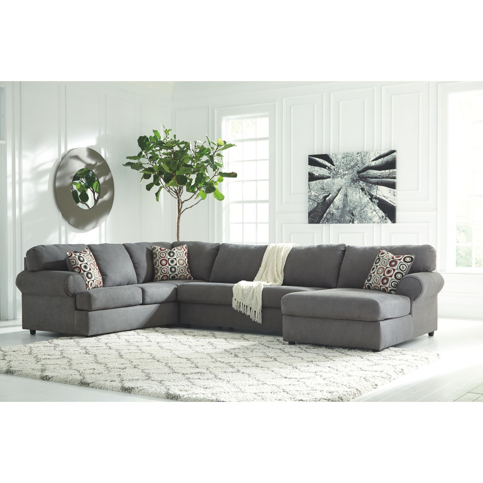 Arlie 3-Piece Sectional Sofa Set with Reversible Chaise - Modern L-Shaped Couch for Living Room, Family Room & Apartment - Soft Fabric Upholstery, Comfortable Seating