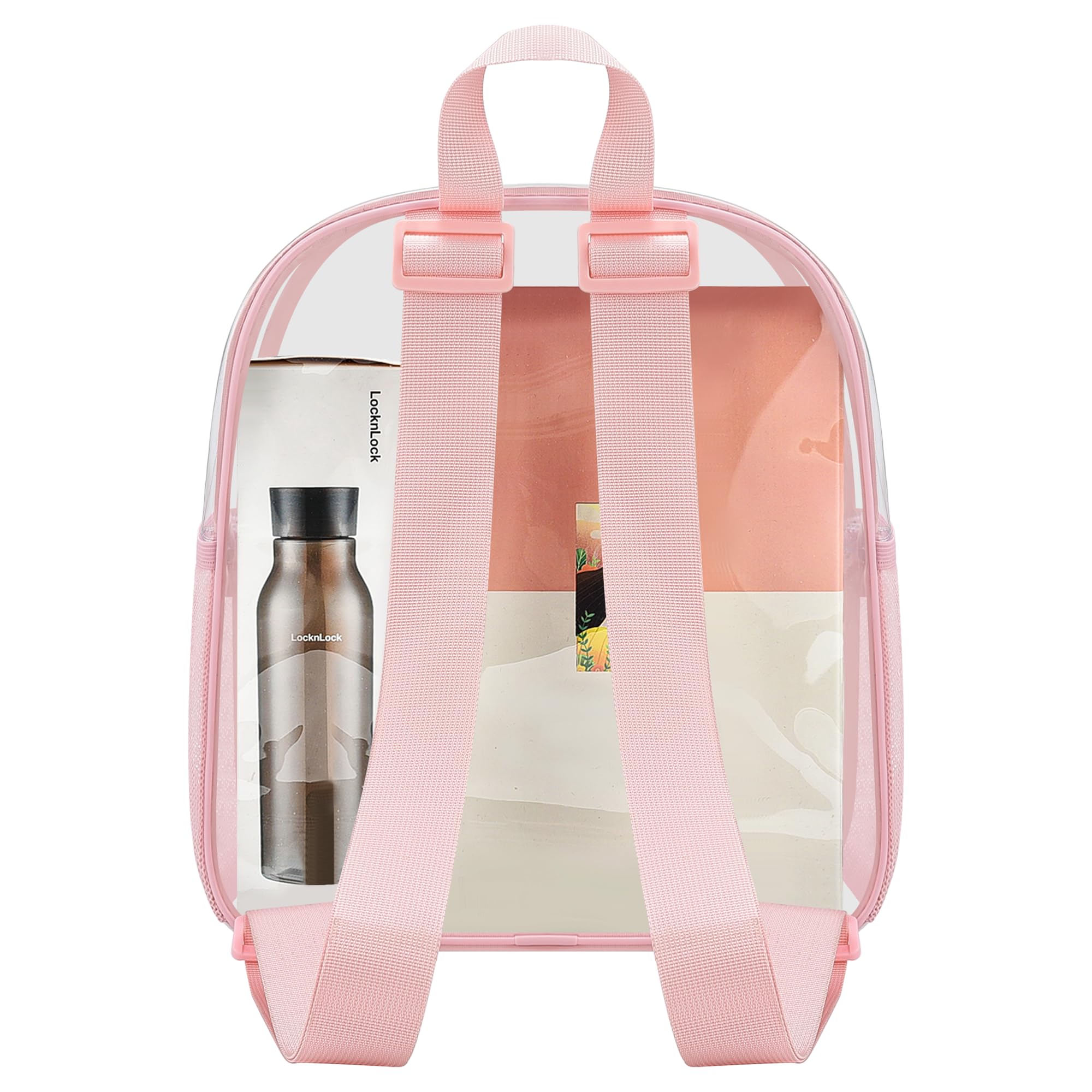 Clear Backpack Stadium Approved 12×12×6 - Small Transparent Mini Backpack for Concerts, Beach, Work, Travel & Sports (Pink) | Perfect for School Security Checks, Theme Parks & Airport Security