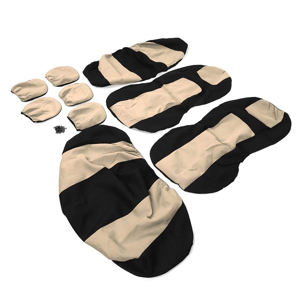 Universal 9-Piece Breathable Car Seat Cover Set - Non-Slip, Scratch-Proof Seat Protectors for 5-Seat Vehicles | Perfect for Daily Commuting, Road Trips & Interior Protection