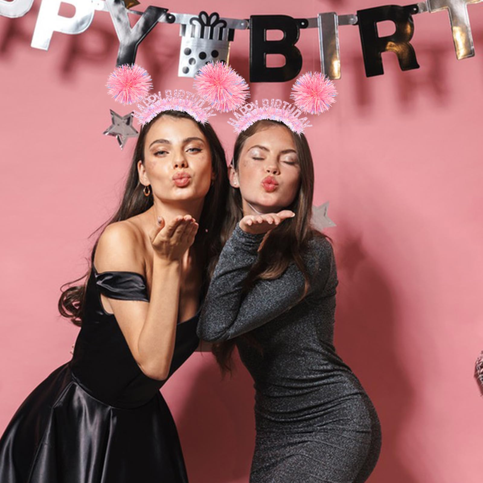 CAVETEE Birthday Crown for Women - Elegant Happy Birthday Headband & Party Decorations - Perfect Birthday Gift for Her - Ideal for Birthday Parties, Bachelorette, Photo Shoots & Celebrations