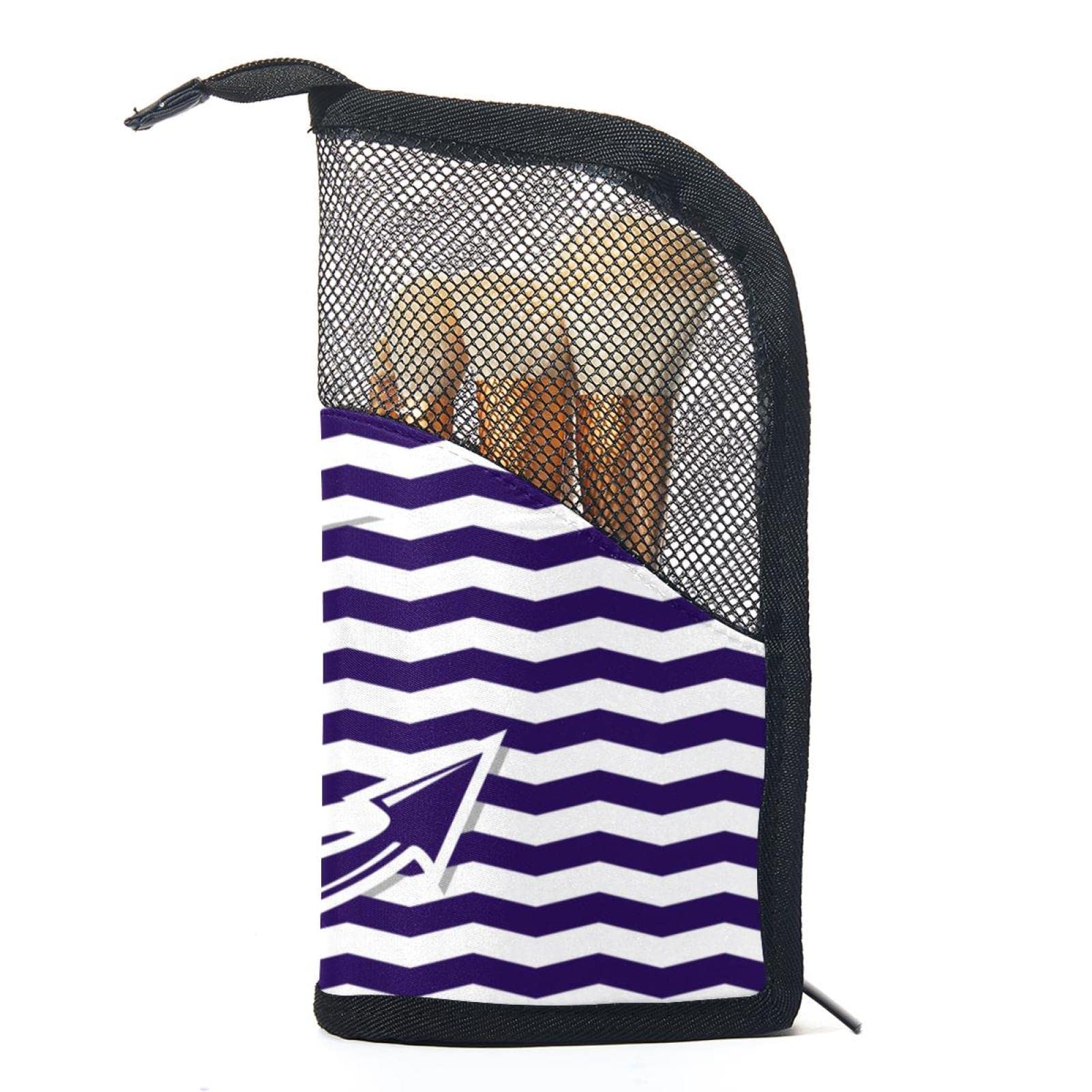 12-Piece Makeup Brush Organizer Bag with Sea Wave Texture - Portable Travel Cosmetic Brush Holder Case for Professional Makeup Artists & Beauty Enthusiasts - Perfect for Home, Salon & On-the-Go Use