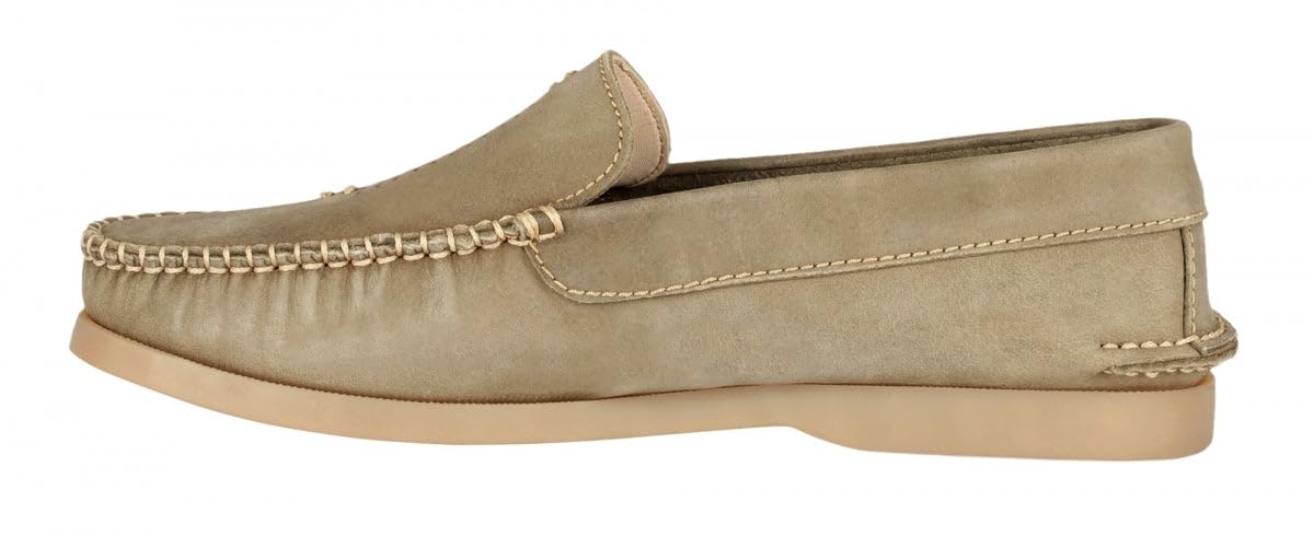 TZARO Genuine Leather Boat Shoes for Men - USS Midway Style, Casual Wear