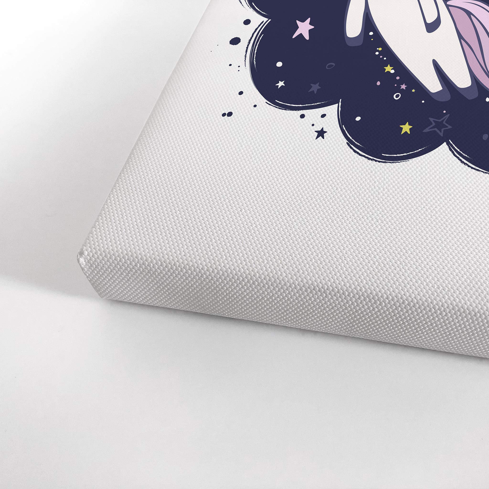 Come Fly With Me Quote Unicorn Wall Art - 12x8 Inch Canvas Print for Kids Room, Nursery & Baby Room Decor - Ready to Hang USA-Made Gift for Birthday & Baby Shower (Perfect for Girls' Bedroom & Playroom Wall Decoration)