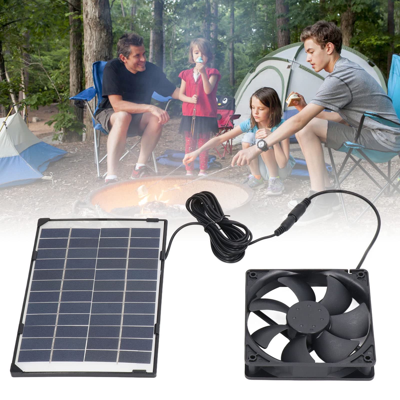UBERSWEET® 6W 12V Solar Powered Fan - High Efficiency Mini Solar Panel Fan for Greenhouse Ventilation, Cooling & Air Circulation | Perfect for Greenhouses, Sheds, RVs & Outdoor Spaces